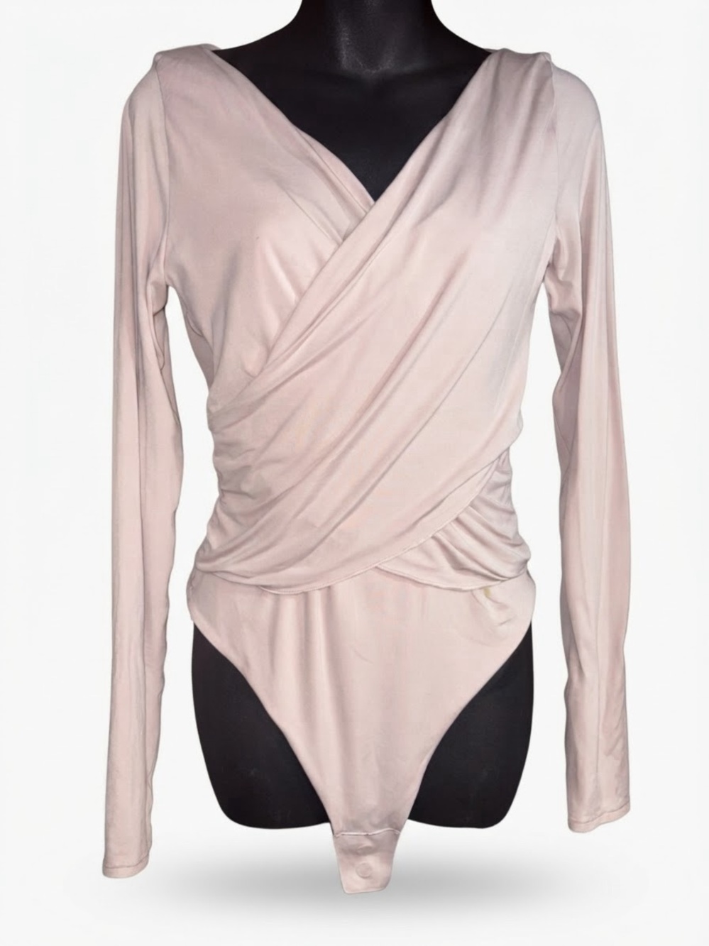 Lululemon Wundermost Ultra-Soft Nulu Wrap-Front Long-Sleeve Bodysuit large